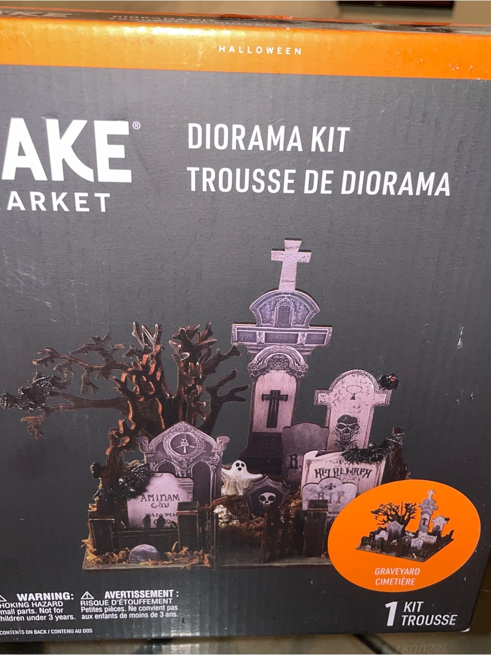 Halloween Graveyard Scene Diorama Kit MAKE Market NWT